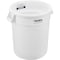 Global Industrial 20 Gallon Plastic Trash Container, Garbage Can - White 240458WH - alternate 1